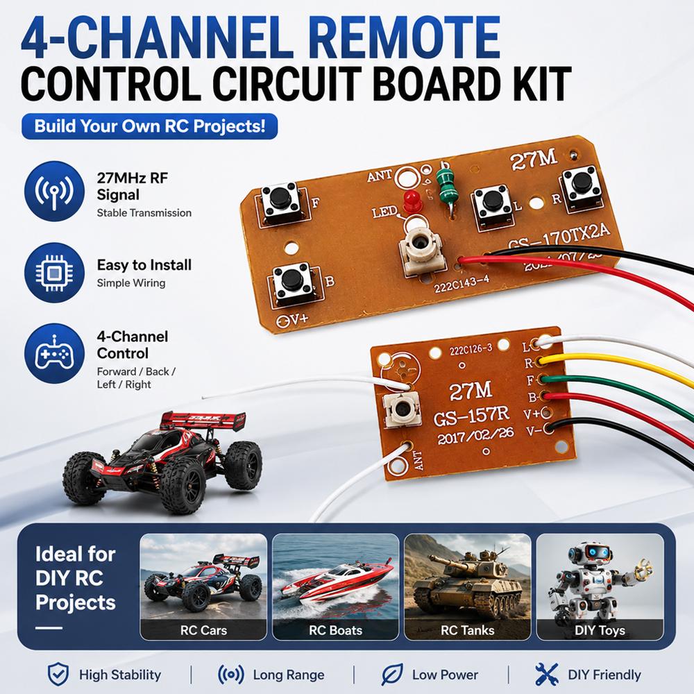 Diy Electronic Modules - طقم تحكم عن بعد 27 ميجاهرتز،