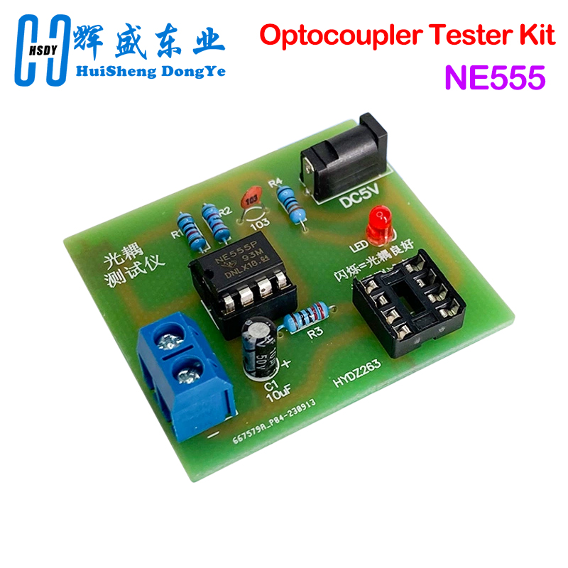 Diy Electronics Workbench - مجموعة اختبار Optocoupler 555 تطبيق لوحة
