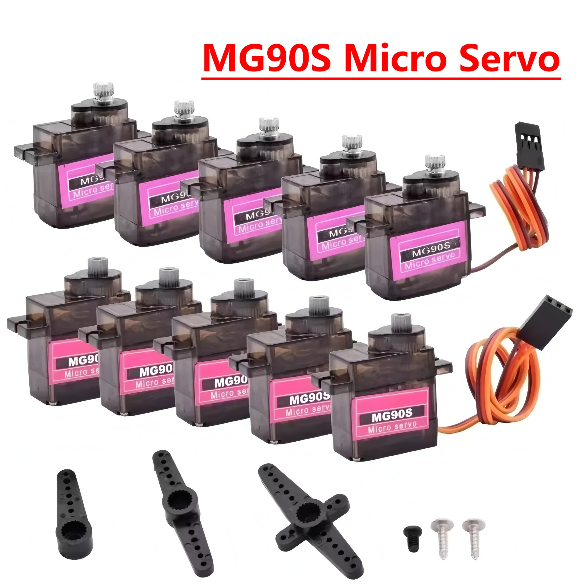 Servo Motor Sg90 - 4/5/10/20 قطعة MG90S مايكرو محرك معزز