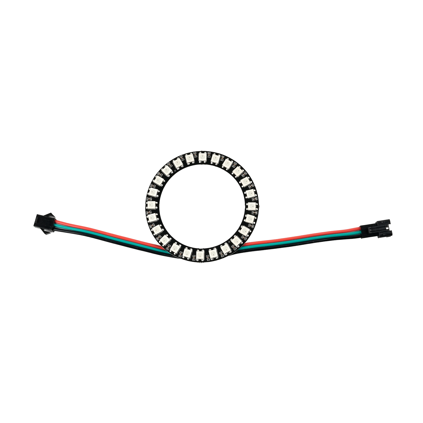 مصباح حلقي WS2812B بـ 24 مصباح - مراجعة Diy Electronics Address وسعره
