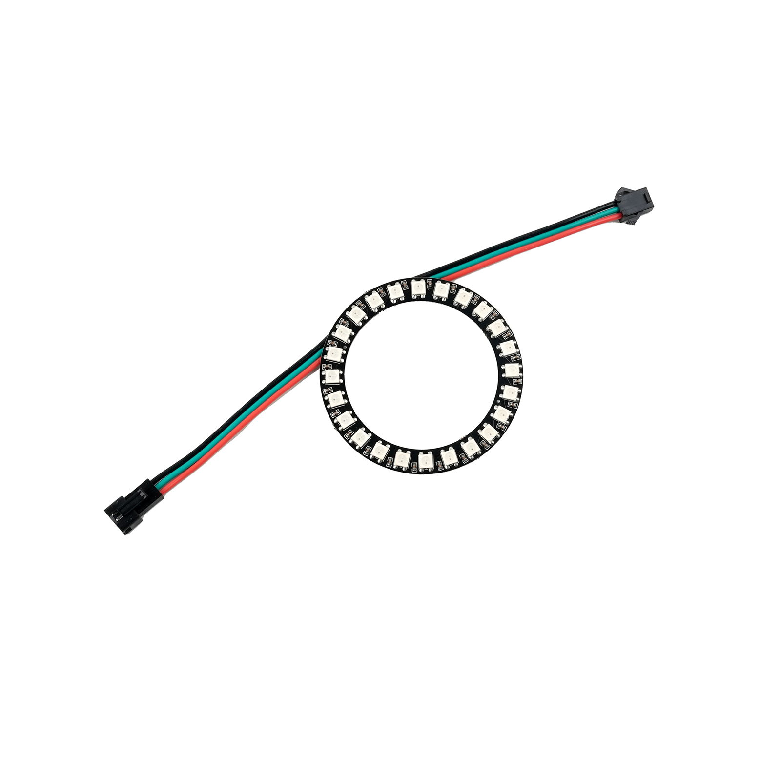 مصباح حلقي WS2812B بـ 24 مصباح - مراجعة Diy Electronics Address وسعره
