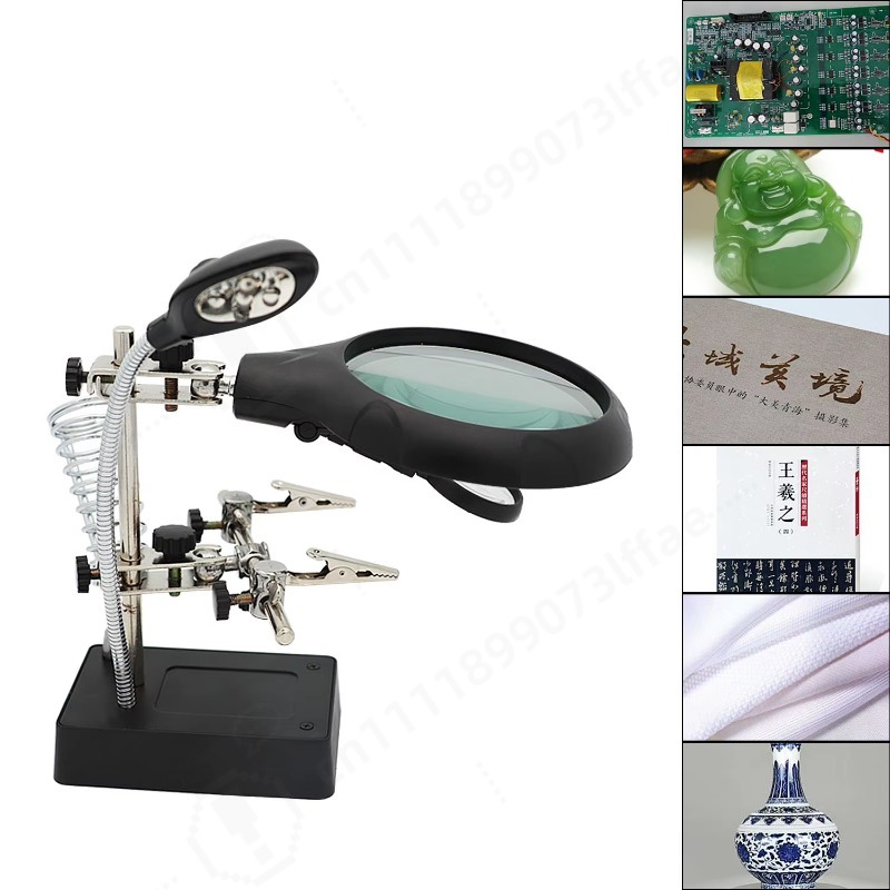 عدسة مكبرة للحام 10X مع إضاءة  - مراجعة Diy Electronics Workbench وسعره