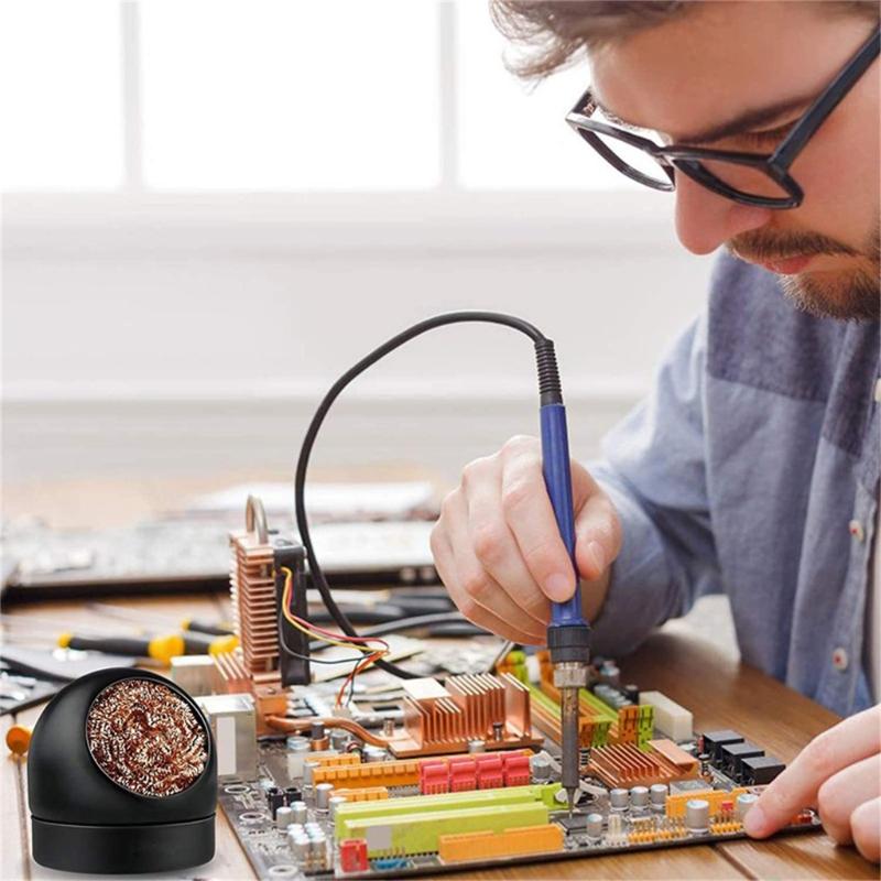 【HG】كرة تنظيف رأس مكواة اللحام - مراجعة Diy Electronics Holder وسعره