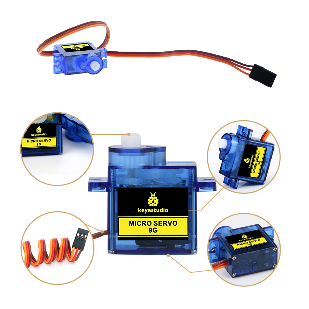 1 قطعة keyestudio 9G MINI SG90 - مراجعة Servo Motor Sg90 وسعره