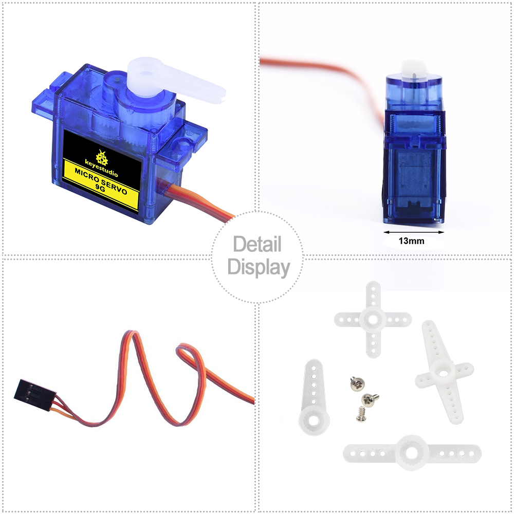 1 قطعة keyestudio 9G MINI SG90 - مراجعة Servo Motor Sg90 وسعره