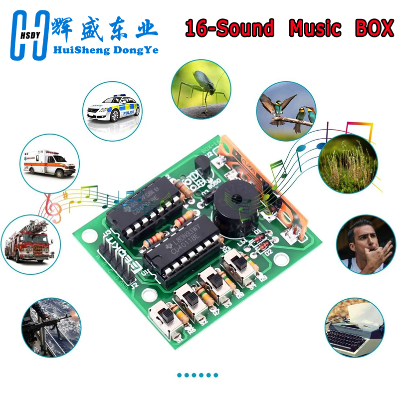 16 صندوق صوت الموسيقى BOX-16 م - مراجعة Diy Electronics Kits For Kids وسعره