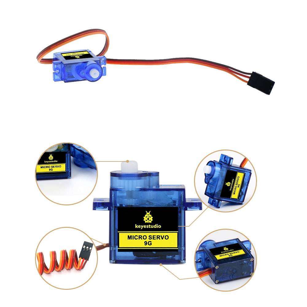 3 قطعة Keyestudio MINI SG90 9G - مراجعة Servo Motor Sg90 وسعره