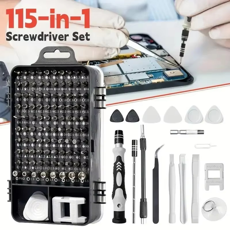 طقم مفكات دقيقة 115 في 1 مع رؤ - مراجعة Diy Electronics Repair Kit وسعره